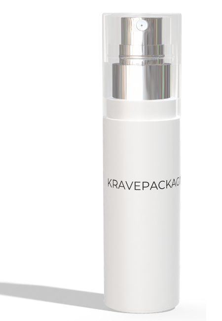 Krave packaging beauty skincare bottle product packaging sample