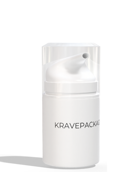 Krave packaging beauty skincare bottle product packaging sample