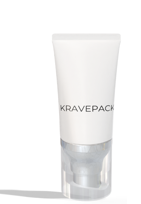 Krave packaging beauty skincare bottle product packaging sample