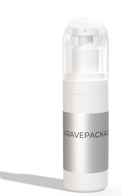 Krave packaging beauty skincare bottle product packaging sample