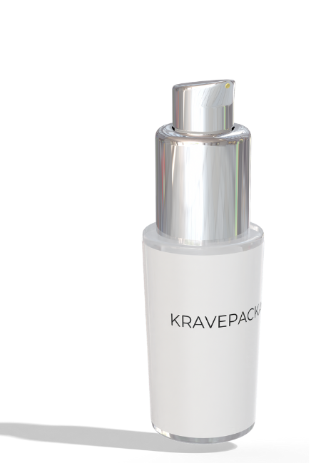 Krave packaging beauty skincare bottle product packaging sample