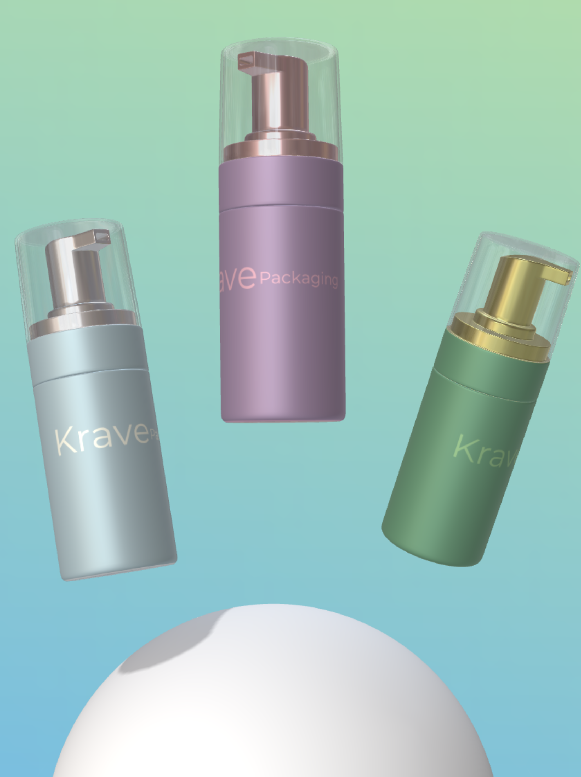 Krave packaging beauty skincare bottle product packaging sample